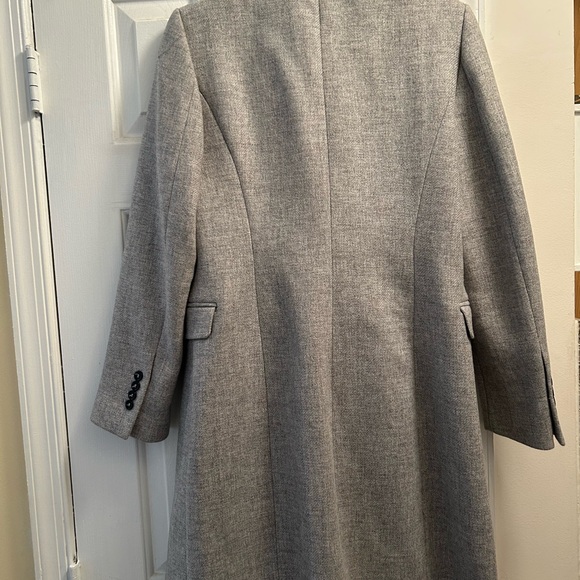Women's Gray Double-Breasted Coat - Picture 2 of 4